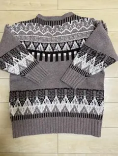 SLOBE IÉNA ノルディック柄セーター 長袖 グレー系