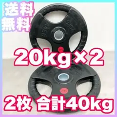 ☆限定☆25kg×2枚 バーベルプレート ラバーコーティング オリンピック
