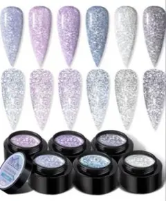 ラメ入りジェルネイルポリッシュセット