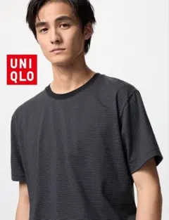 試着のみ　ユニクロ　エアリズムコットンクルーネックT　ボーダー　XXL