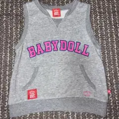 BABYDOLL グレー ノースリーブ ベスト 子供用