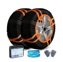 タイヤチェーン モデル6006 布製 スノーソックス 非金属 滑り止め 簡単装着