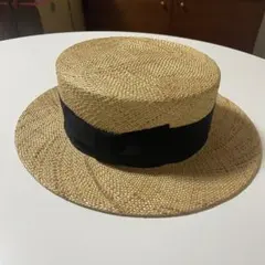 Chapeau d'O】 シャポードオー カンカン帽ブラックリボン付き - メルカリ