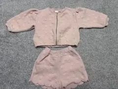 petitmain リボンキルト セットアップ ピンク