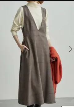 再値下げ！ROPE'PICNIC フレアチェックジャンパースカート 新品・未使用