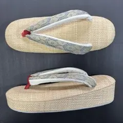 特価 高級草履 低反発 3枚芯 極上ラフィア×本麻 苧麻 前坪黒 夏草履 