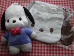 ポチャッコ★ぬいぐるみ&巾着のセット　サンリオ