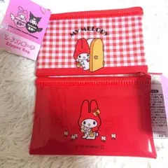 サンリオ マイメロディ マイメロ 50周年 赤マイメロディ フラットポーチ