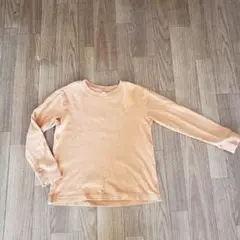 ユニクロ 長袖カットソー 120 マスタード色 トレーナー