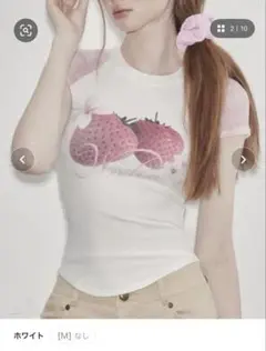いちごプリント　Tシャツ