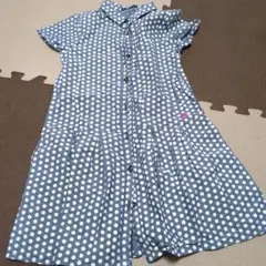 BeBe 水玉模様 半袖ワンピース 130cm