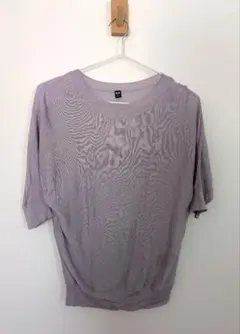 UNIQLO ラベンダー 半袖ニット Sサイズ
