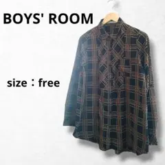 【BOYS'ROOM】ブラック　チェック　ブラウス　ネルシャツのサムネイル