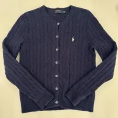 ★POLO RalphLauren 秋冬カーディガン　紺色　カシミヤ混