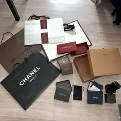 高級ブランド ショッパー　紙袋　箱　ギフトボックス