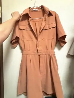 SLY STITCH SHORT ROMPERS ロンパース オレンジ Sのサムネイル