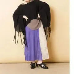 美品 osmosis 2way ニット ポンチョ 羽織り