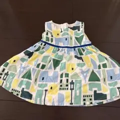 BeBe 幾何学模様 ノースリーブワンピース 90