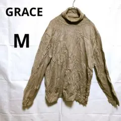 GRACE【M】ベージュ タートルネック セーター ※訳あり
