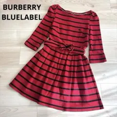 BURBERRY BLUE LABEL 半袖 ワンピース ネイビー 38 - メルカリ
