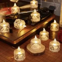 LEDキャンドルライト クリスタル風 24個セット