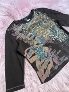 RIGOLLETO y2k 平成ギャル　グランジ　七分袖　グラフィック