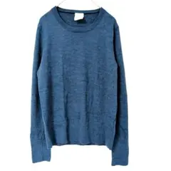 GAP ブルー系 長袖ニットセーター メリノウール 薄手