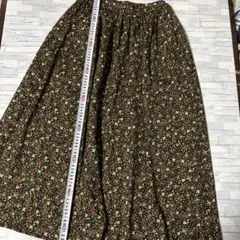 earth music&ecology花柄フレアロングスカート