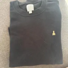 GAP クルーネック スウェット ブラック ベア刺繍