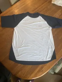 mont-bell XL ラグランTシャツ ホワイトグレー/ネイビー