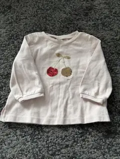 petit main チェリー刺繍チュニック 90cm