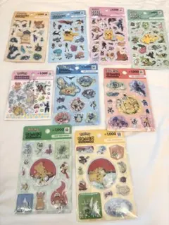 韓国ダイソー　ポケモンシール9点セット
