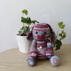 【ハンドメイド】かぎ編み あみぐるみ うさぎ ニューボーンフォト