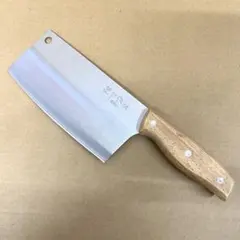 中華包丁 ステンレス 菜切り包丁 木製ハンドル 両刃のサムネイル