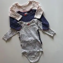 Petit Bateau プチバトー　3点セット 長袖ボディスーツ6m 67cm