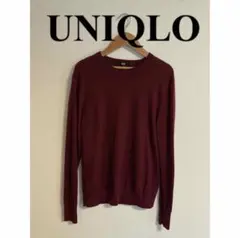 UNIQLO バーガンディ 長袖ニットセーター