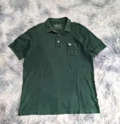 Eddie Bauer Short Sleeve Polo Shirt M Dark Green Chest Pocket Embroidered Logo Cotton