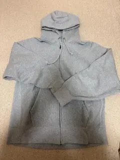 GU グレー フルジップパーカー Lサイズ