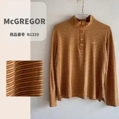 McGREGOR マックレガー　レディース　長袖ポロシャツ　ストライプ