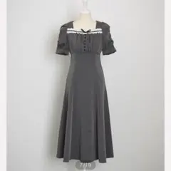 pium ピウム ヨーク切替ギャザースリーブロングワンピース - メルカリ