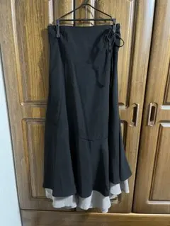 OLIVE des OLIVE オリーブデオリーブ 裾シフォンマーメイドスカート