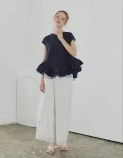 roughlow ラフロー frill best White - メルカリ