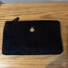 ゲラン　ポーチ黒　蜂のゴールド金具のサムネイル