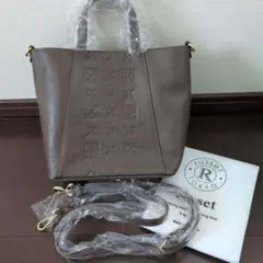 新品未使用☆ russet　2WAY ショルダー　ハンドバッグ レザー型押し