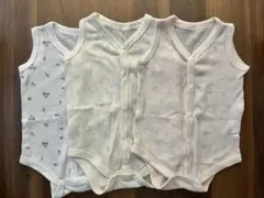 花柄 メッシュ ノースリーブ ロンパース 60サイズ