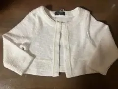 コムサイズム　キッズボレロジャケット　カーディガン　110 白