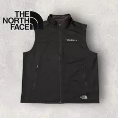 【ザ・ノースフェイス】ナイロンベスト　黒　XL 刺繍ロゴ　企業ロゴ　人気カラーf