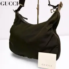 GUCCI グッチ ショルダーバッグ ワンショルダー カーキ ホーボー 男女兼用