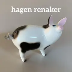 【美品希少】　hagen renaker 陶器　置物　ミニチュア　pig 豚