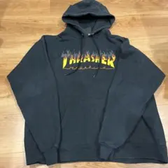 Thrasher フレイムロゴ パーカー 黒